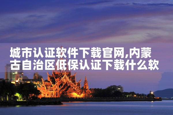 城市认证软件下载官网
